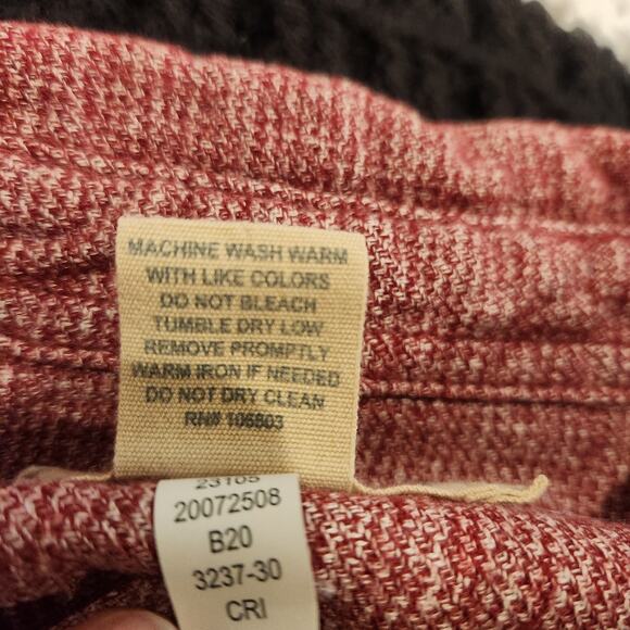 Duluth Trading Company Red White Relaxed Fit Button Up Shirt Size 2XL Casual - Picture 5 of 9